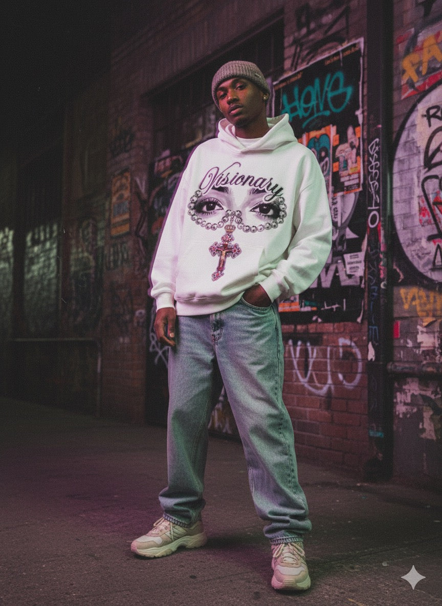 Rhinestone religious hoodie