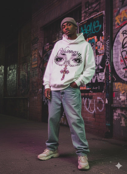 Rhinestone religious hoodie