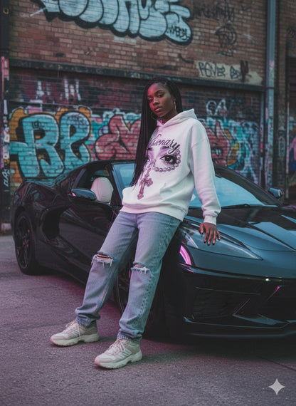 Rhinestone religious hoodie